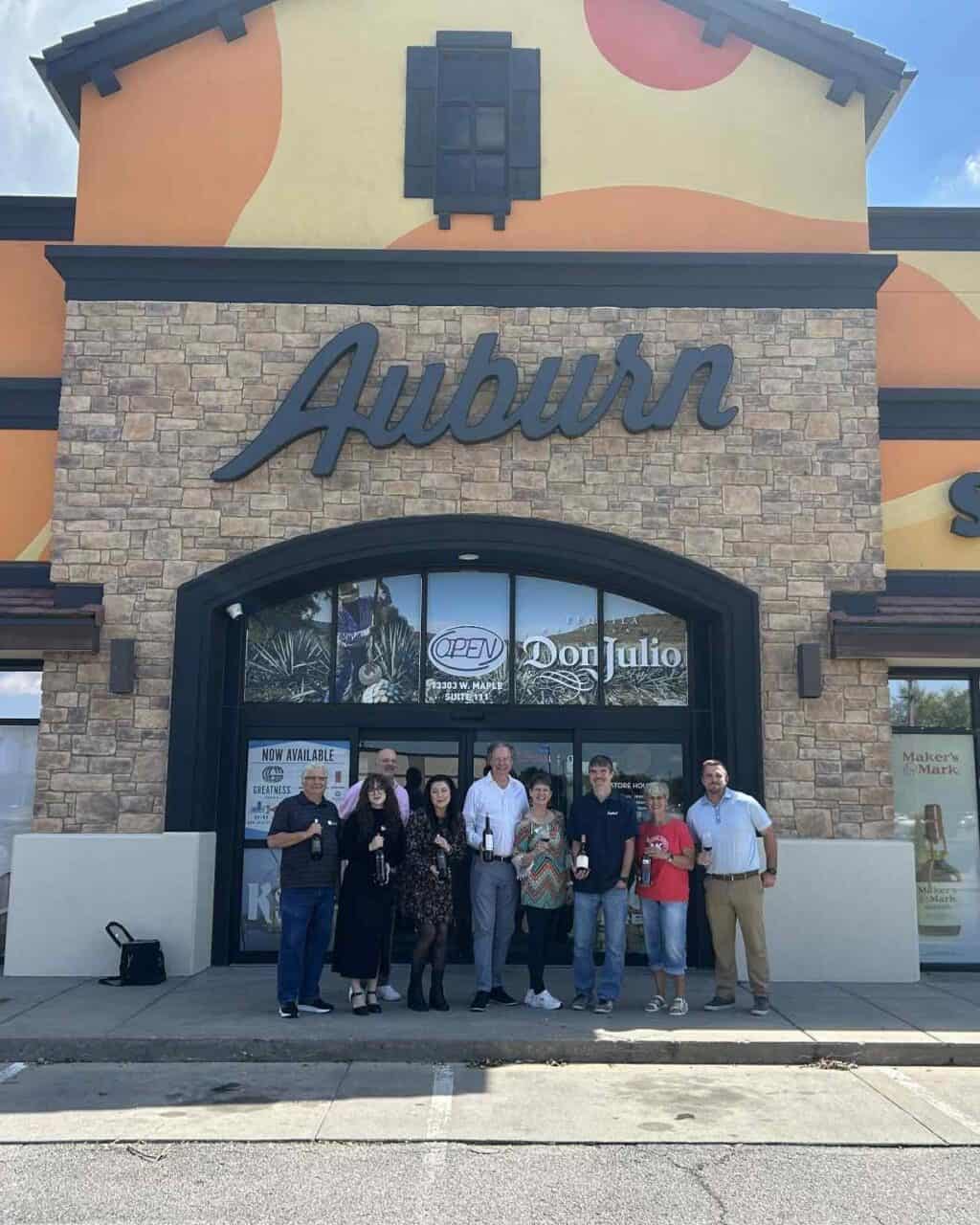 The Auburn Spirits Team learning about wine